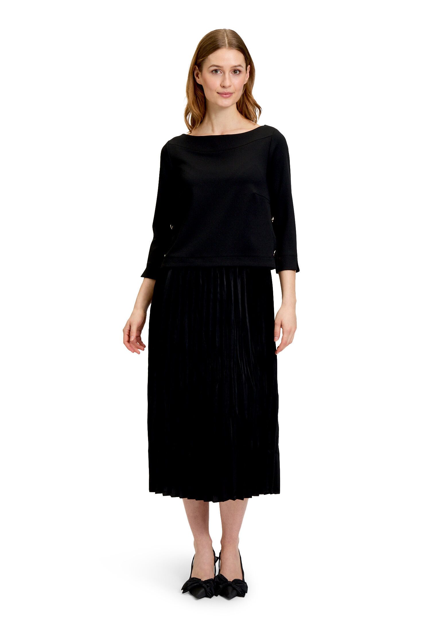 Jerseykleid Damen mit Plissee