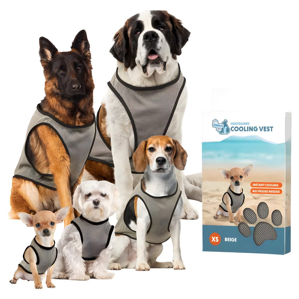 Holland Animal Care Hundeweste Kühlweste Cooling Vest grau