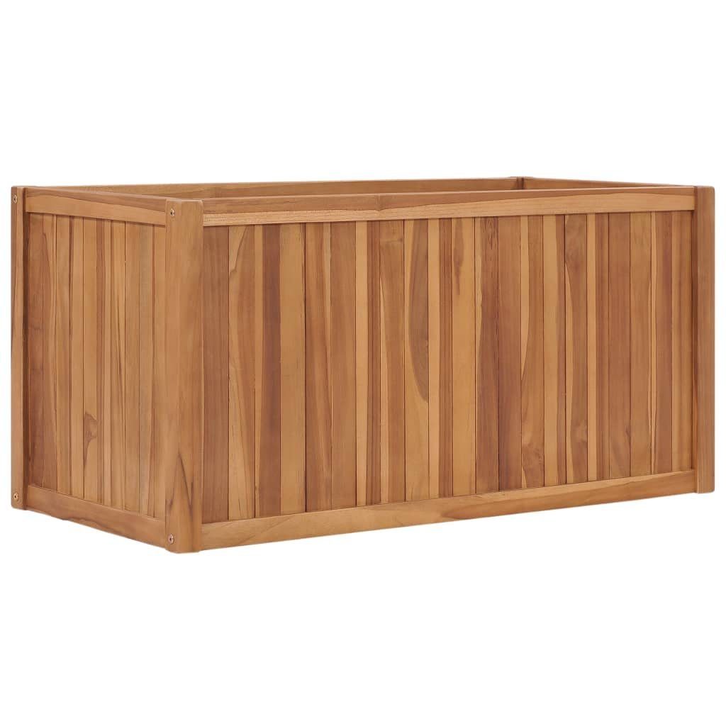 furnicato Hochbeet 100x50x50 cm Massivholz Teak