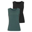 LASCANA Tanktop aus elastischer Baumwoll-Modal-Qualität (2er-Pack)