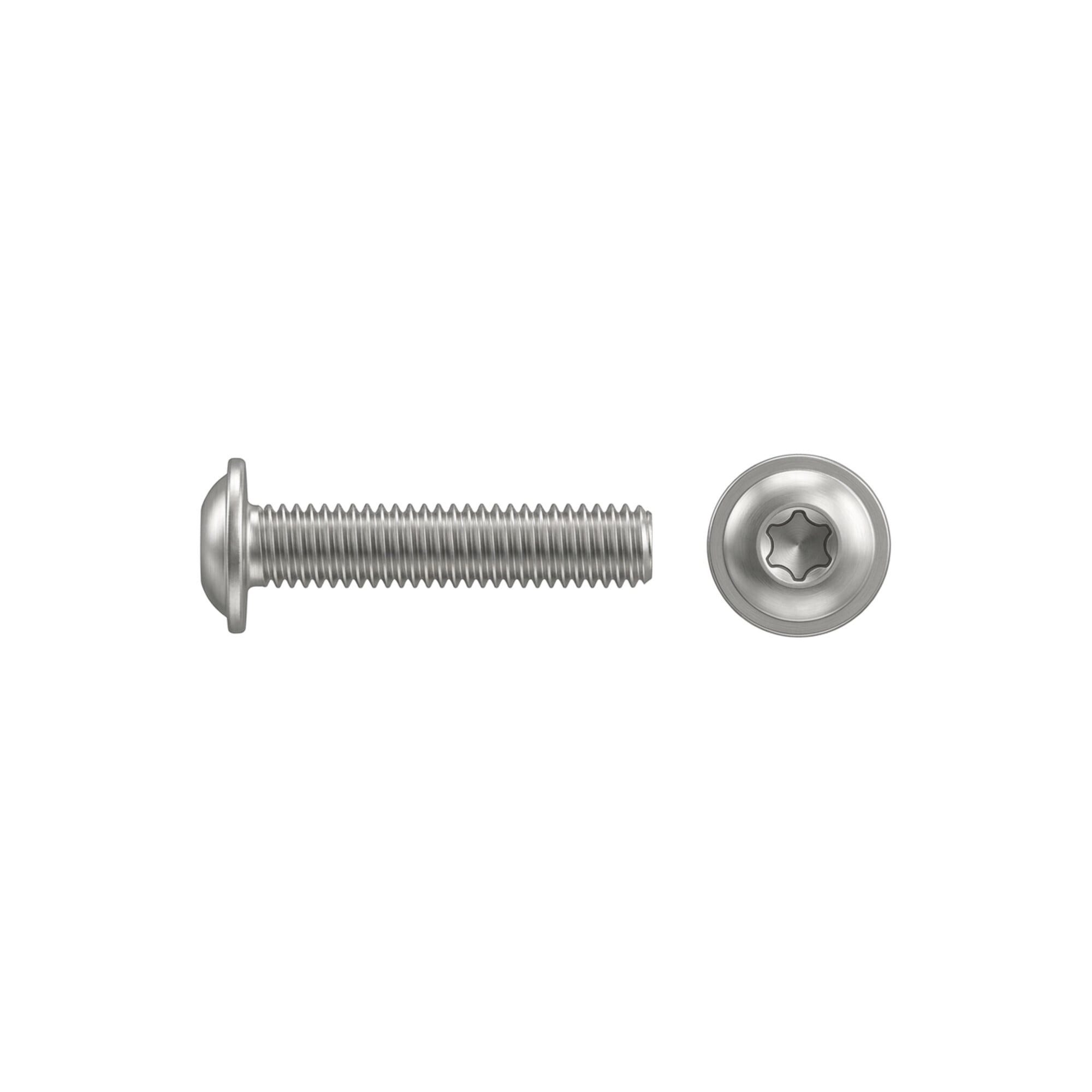 Contorion Schraube ISO 7380-2 Flachkopfschraube A 2 M 10 x 30 -T50 Vollgewinde A 2 100 St