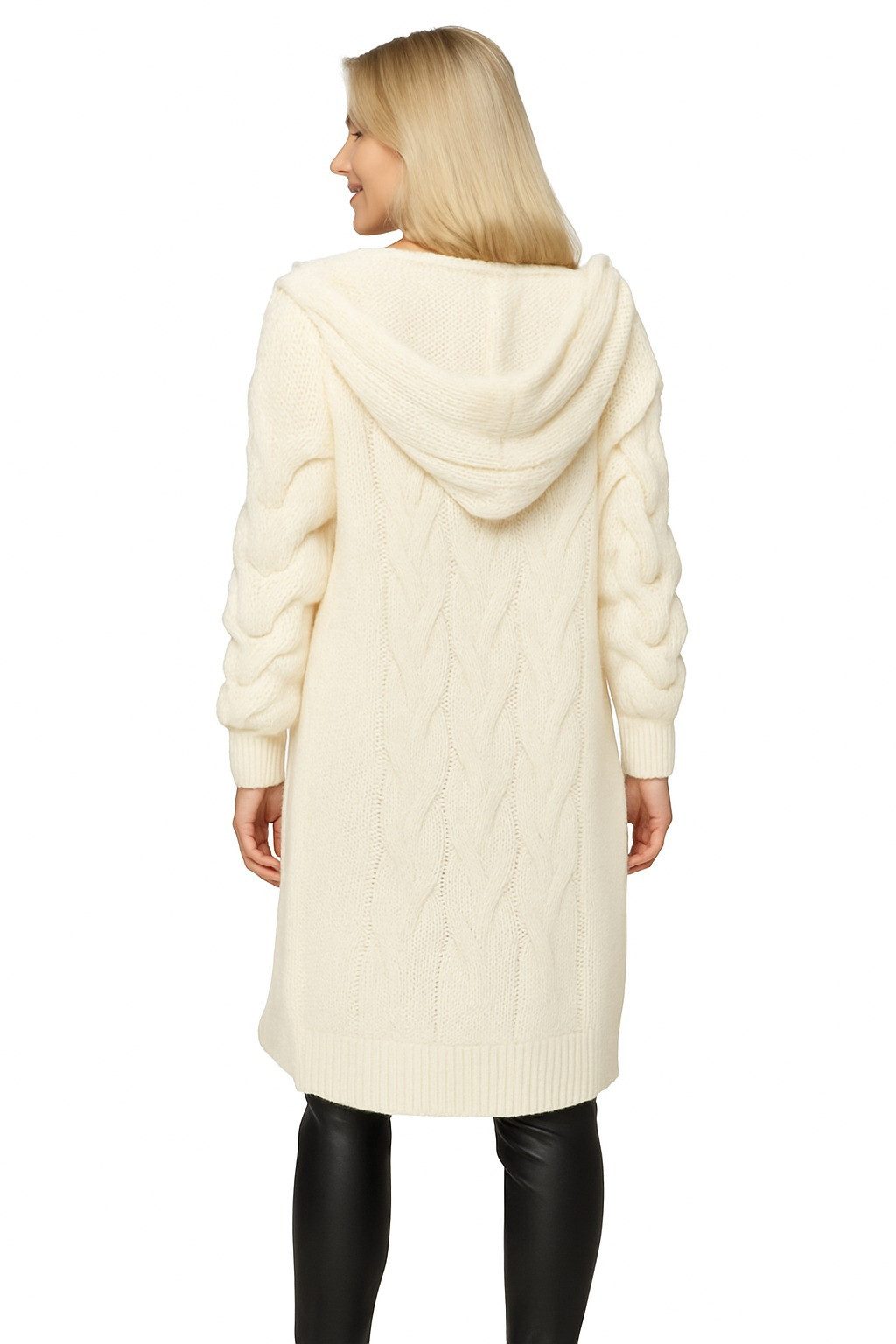 Worldclassca Kapuzenstrickjacke Worldclassca lange Strickjacke Zopfmuster C günstig online kaufen