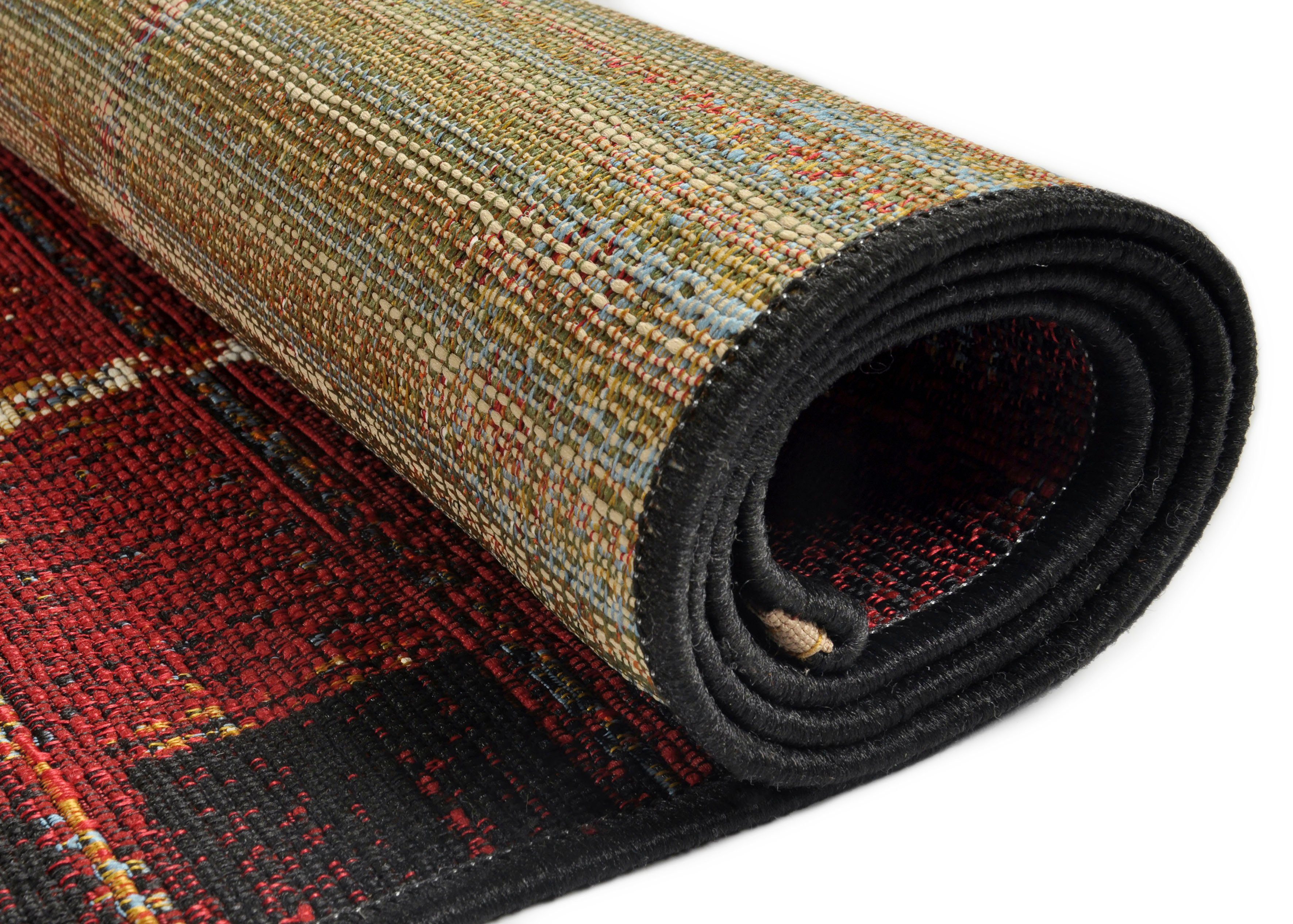 Teppich Outdoor-Africa Gino rot Falcone, geeignet Outdoor Ethno und rechteckig, mm, Flachgewebe, Style, 5 Höhe: In- 38