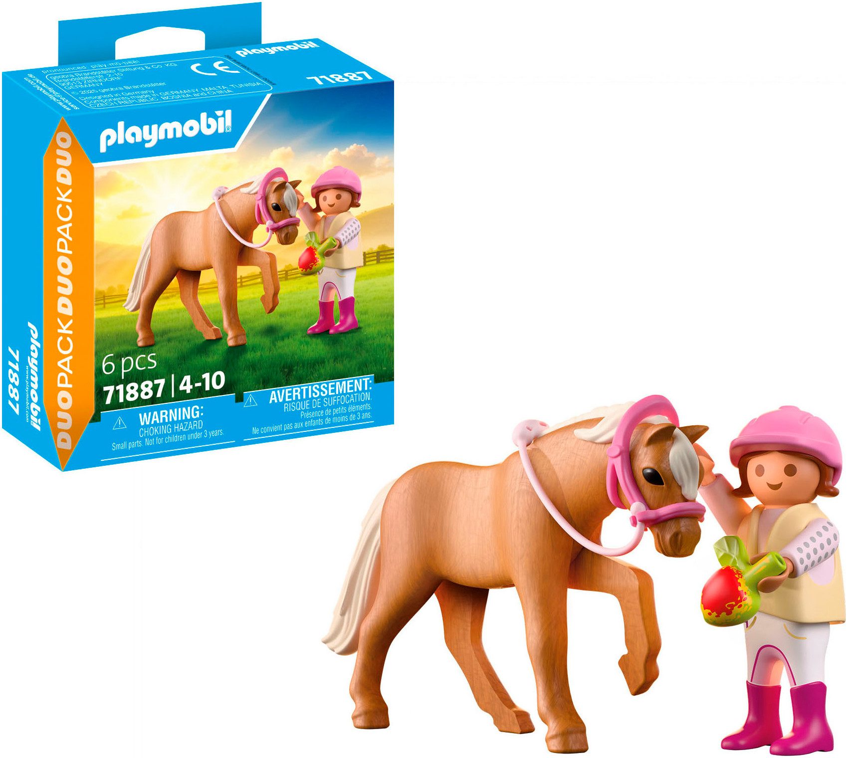 Playmobil® Mädchen mit Pony (71887), Duo Pack Konstruktions-Spielset, (6 St günstig online kaufen