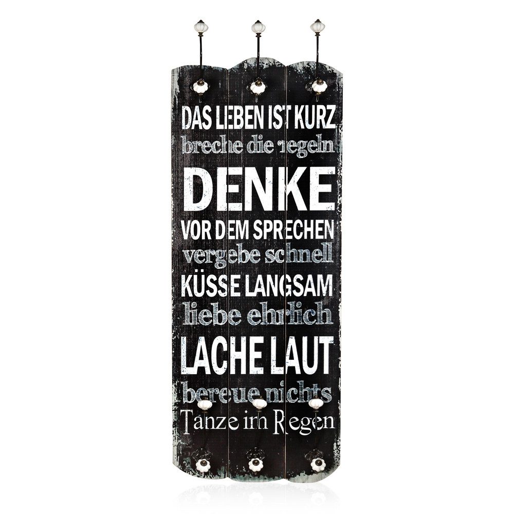 Mucola Garderobenhaken Wandgarderobe Garderobe Flurgarderobe Wandpaneel Haken schwarz (Stück, 1 St., Stück), Breite 40 cm. Reduzierter Preis € 45,90. Unverbindliche Preisempfehlung € 55,90