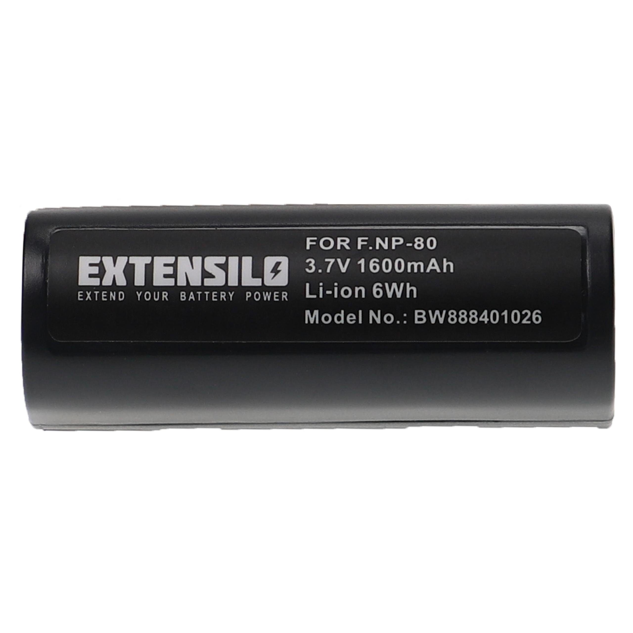 Akku Ersatz für Fujifilm NP-80 für Digitalkamera / Kamera (1600 mAh, Kamera-Akku