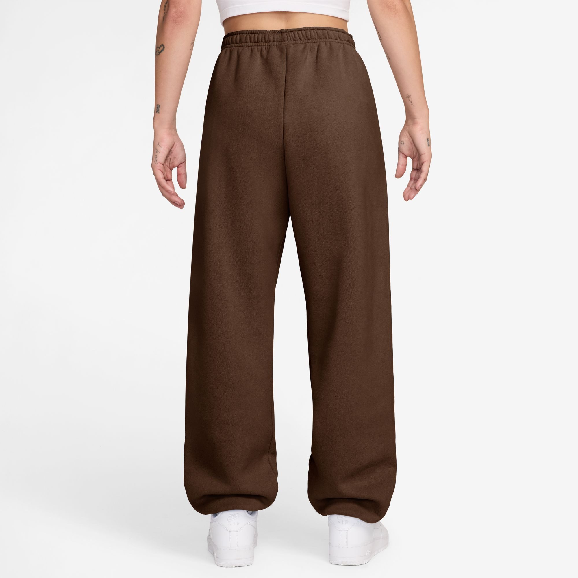 Nike Sportswear Sporthose W NK STDO FLC MW HR OS CFF PNT mit elastischem Bund, aus Baumwolle und Polyester, Basic Passform