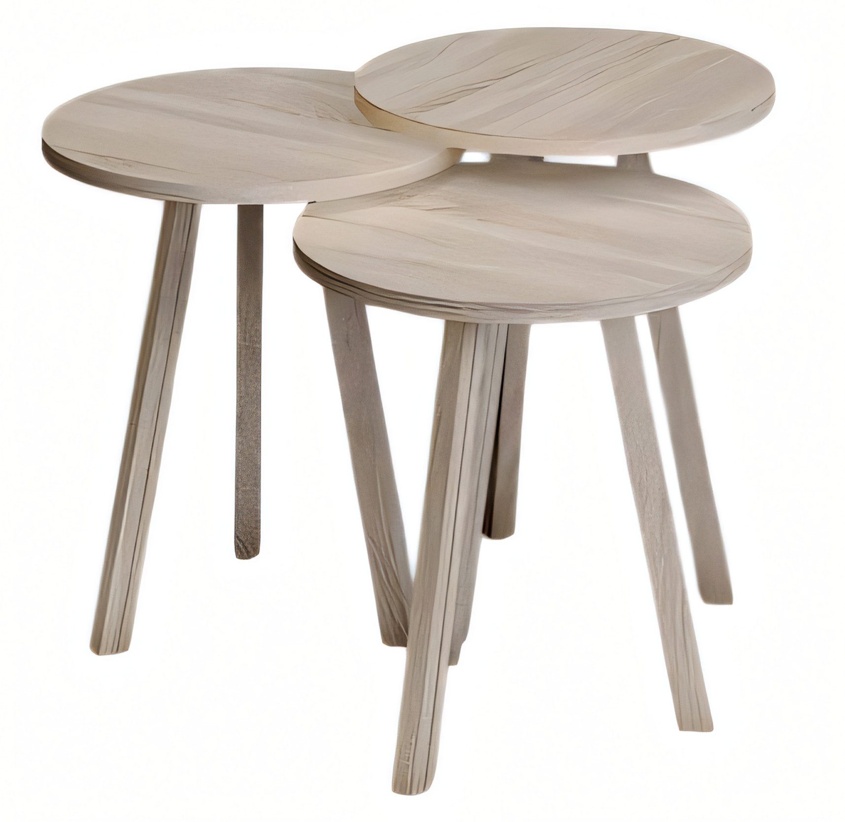JVmoebel Couchtisch Beiger Holz Couchtisch mit modernem Design und klaren Linien (Set, Couchtisch, Couchtisch 2, Couchtisch 3), Made in Europe
