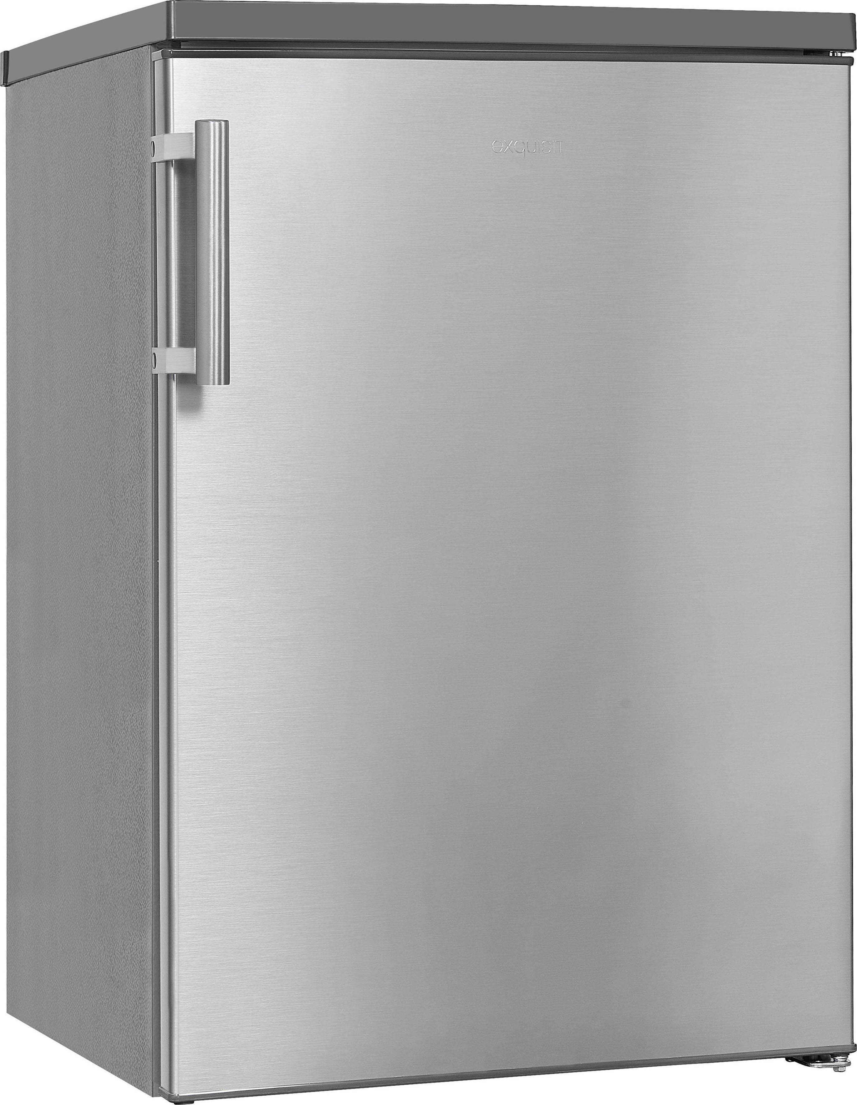 inoxlook, exquisit KS16-V-H-010E 85 cm hoch, 56 cm Vollraumkühlschrank optik edelstahl breit