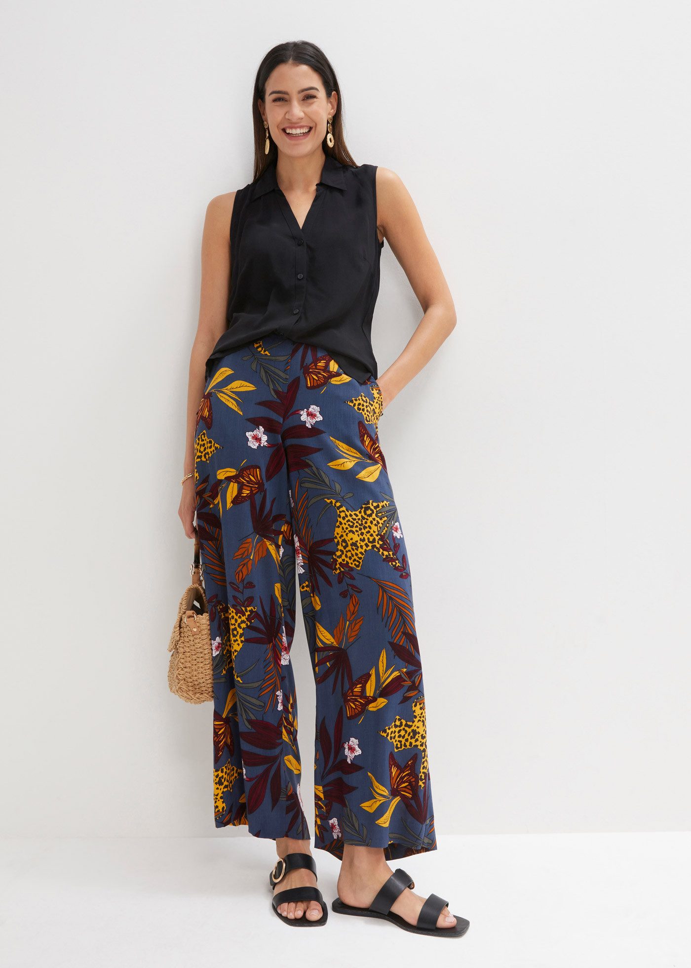 bonprix Marlene-Hose aus Viskose, Loose Fit, weiter Beinverlauf, eleganter Stil