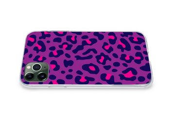 MuchoWow Handyhülle Pantherdruck - Lila - Rosa, Handyhülle Apple iPhone 11 Pro Max, Smartphone-Bumper, Print, Handy