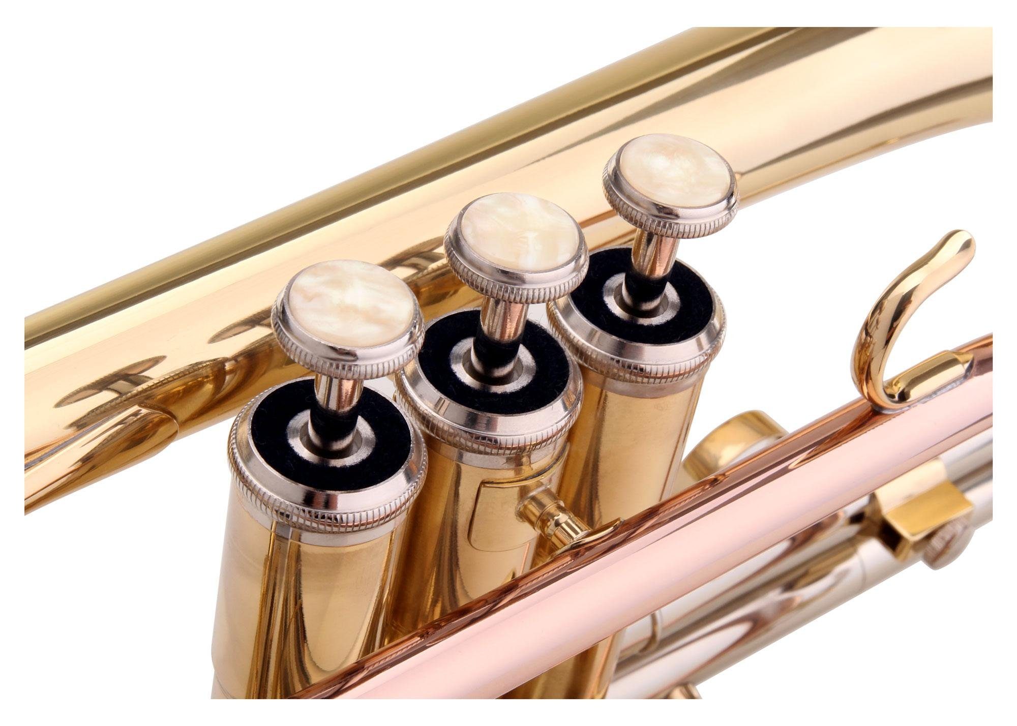 Classic Cantabile Kornette CR-400 Bb-Kornett (Messing, Ventile Edelstahl, Stimmzug Neusilber Bb – Bild 2 von 5