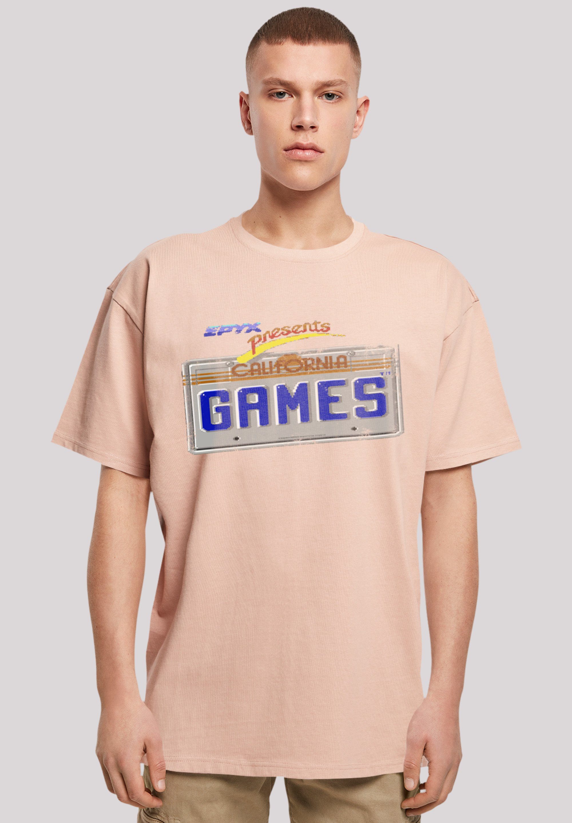 F4NT4STIC T-Shirt California Games Plate Print amber