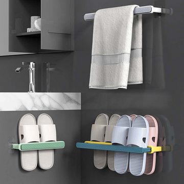 FIDDY Schuhregal Badezimmerhandtuchhalter, Hausschuhregal, wandmontiertes Ablagefach, 1-tlg., Stanzfreies Aufbewahrungsregal für das Badezimmer