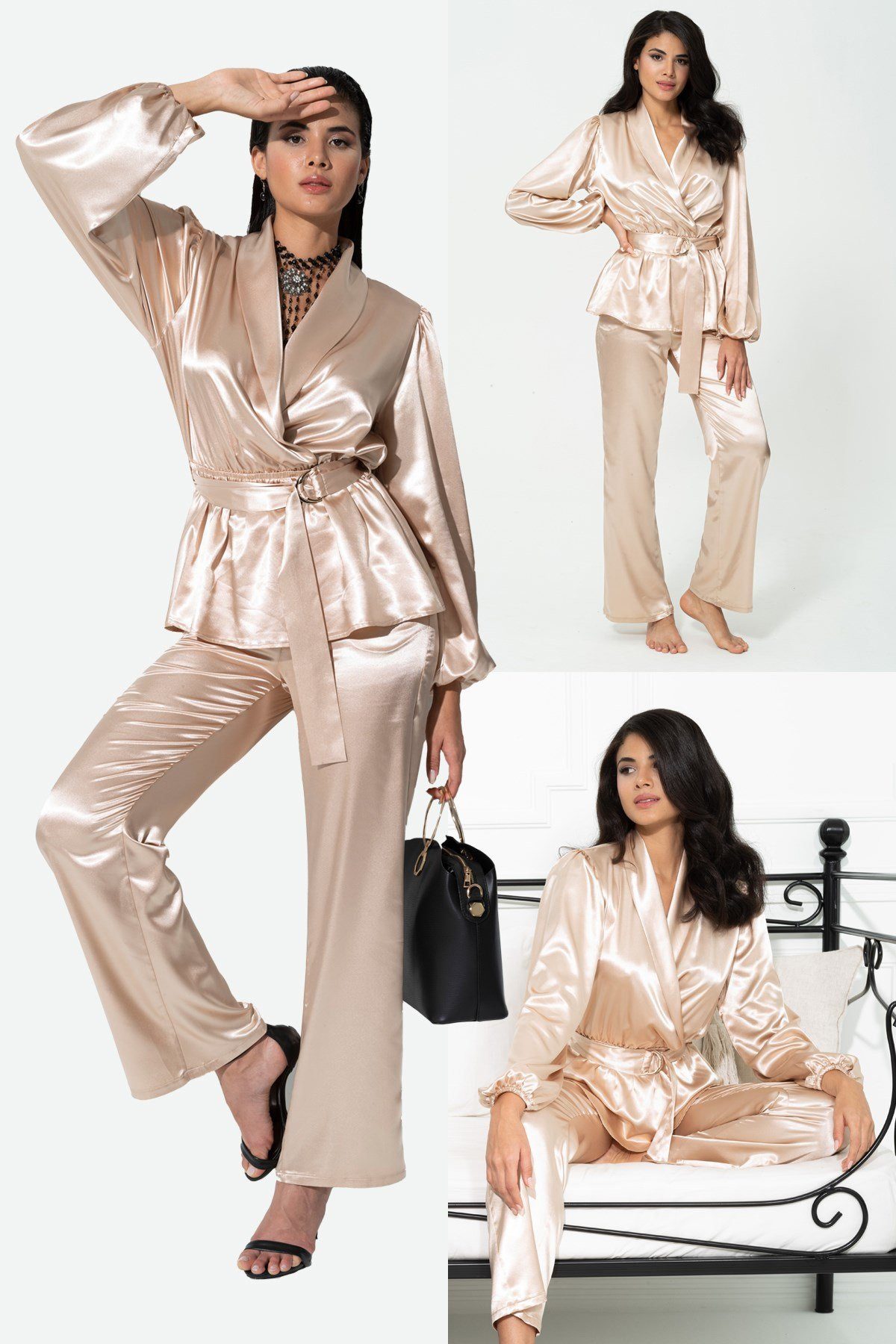 Pyjama 2-teiliges Stein-Pyjama-Set für drinnen und draußen