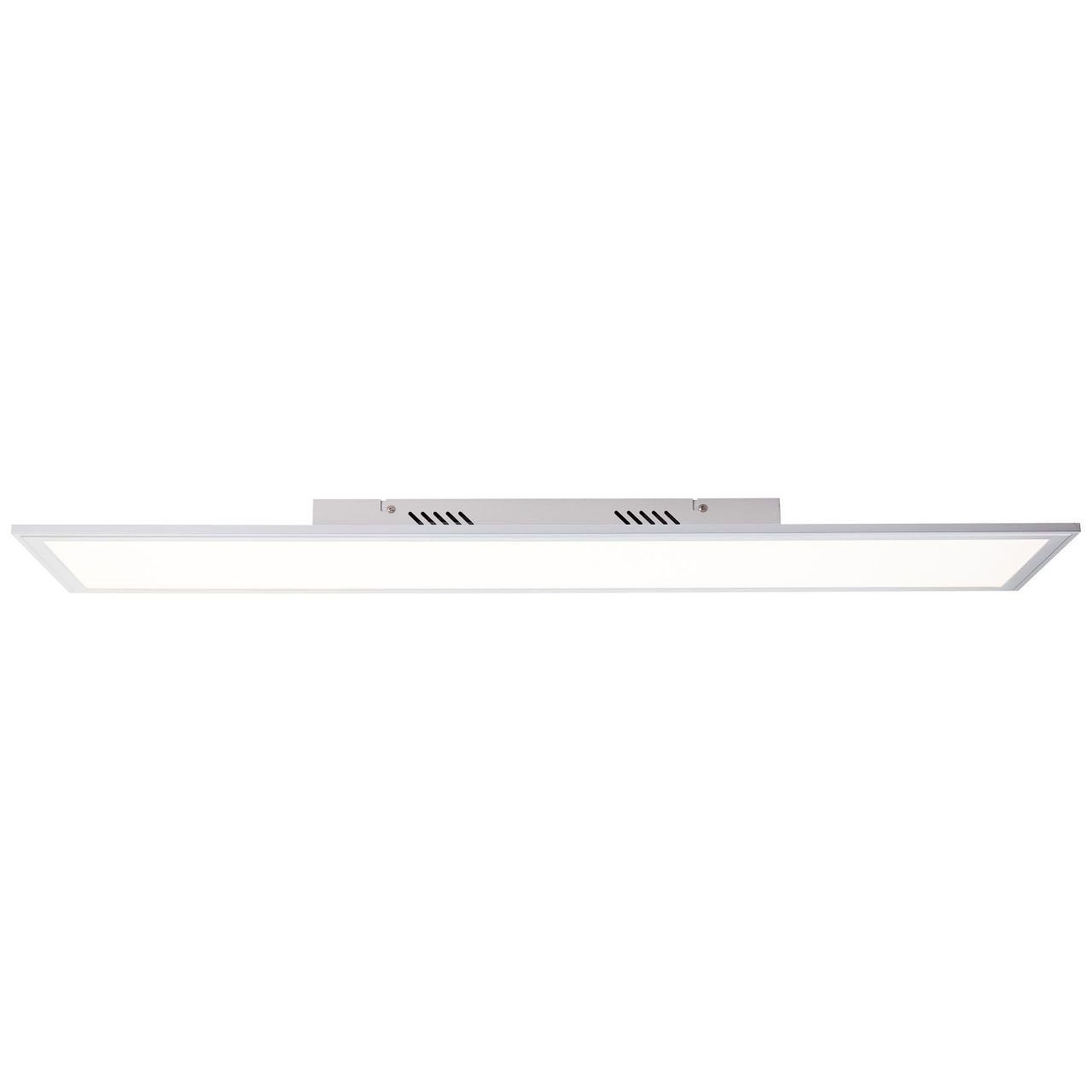 Brilliant Deckenleuchte Flat, CCT - über FernbedienungDimmfunktionMemoryfunktionNachtlichtfunktionTimerfunktion, warmweiß - kaltweiß, Flat LED Deckenaufbau-Paneel 100x25cm silber 1x LED integriert, 32W