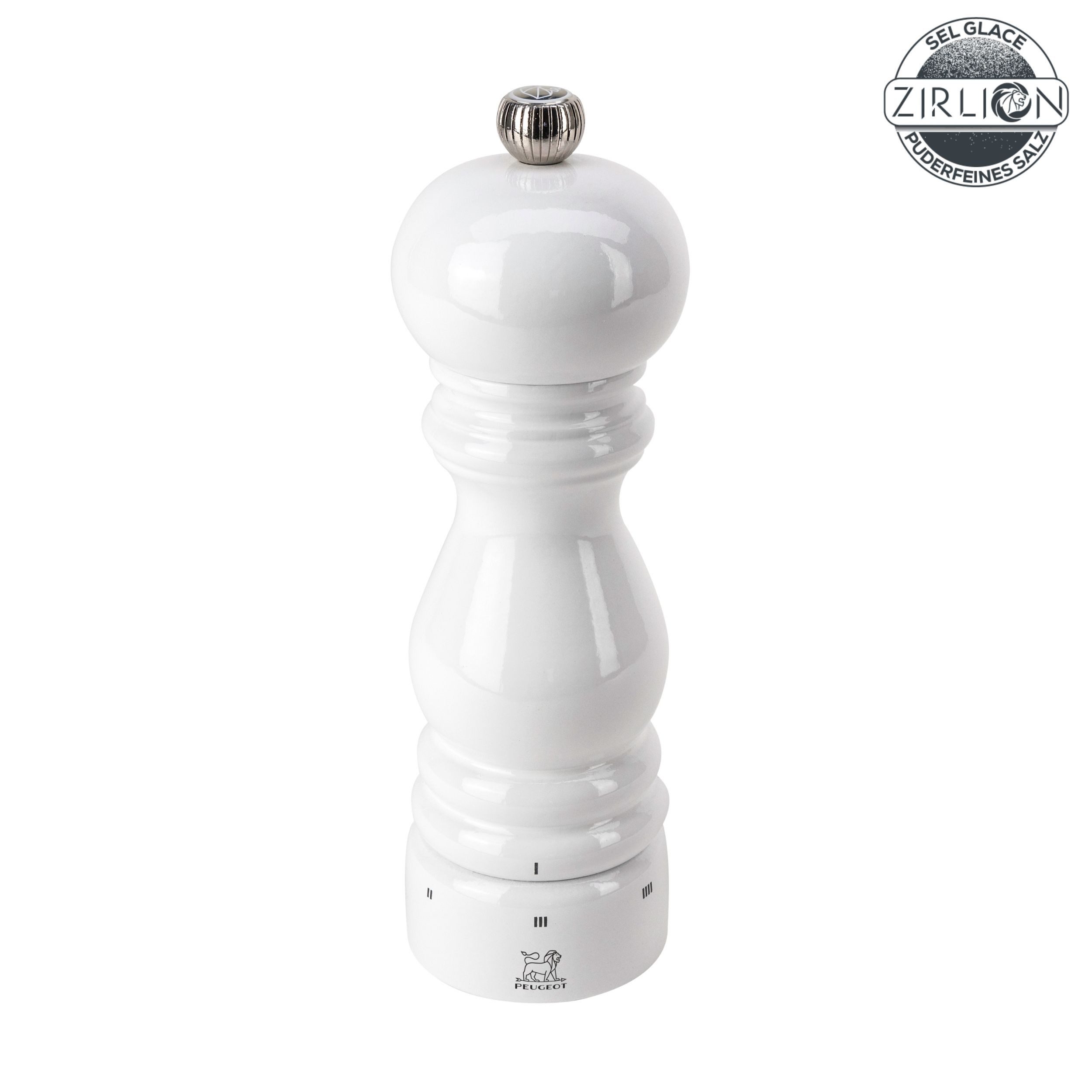 PEUGEOT Salzmühle PARIS 18cm Weiß Lackiert Buchenholz uSelect Zirkonia-Mahlwerk