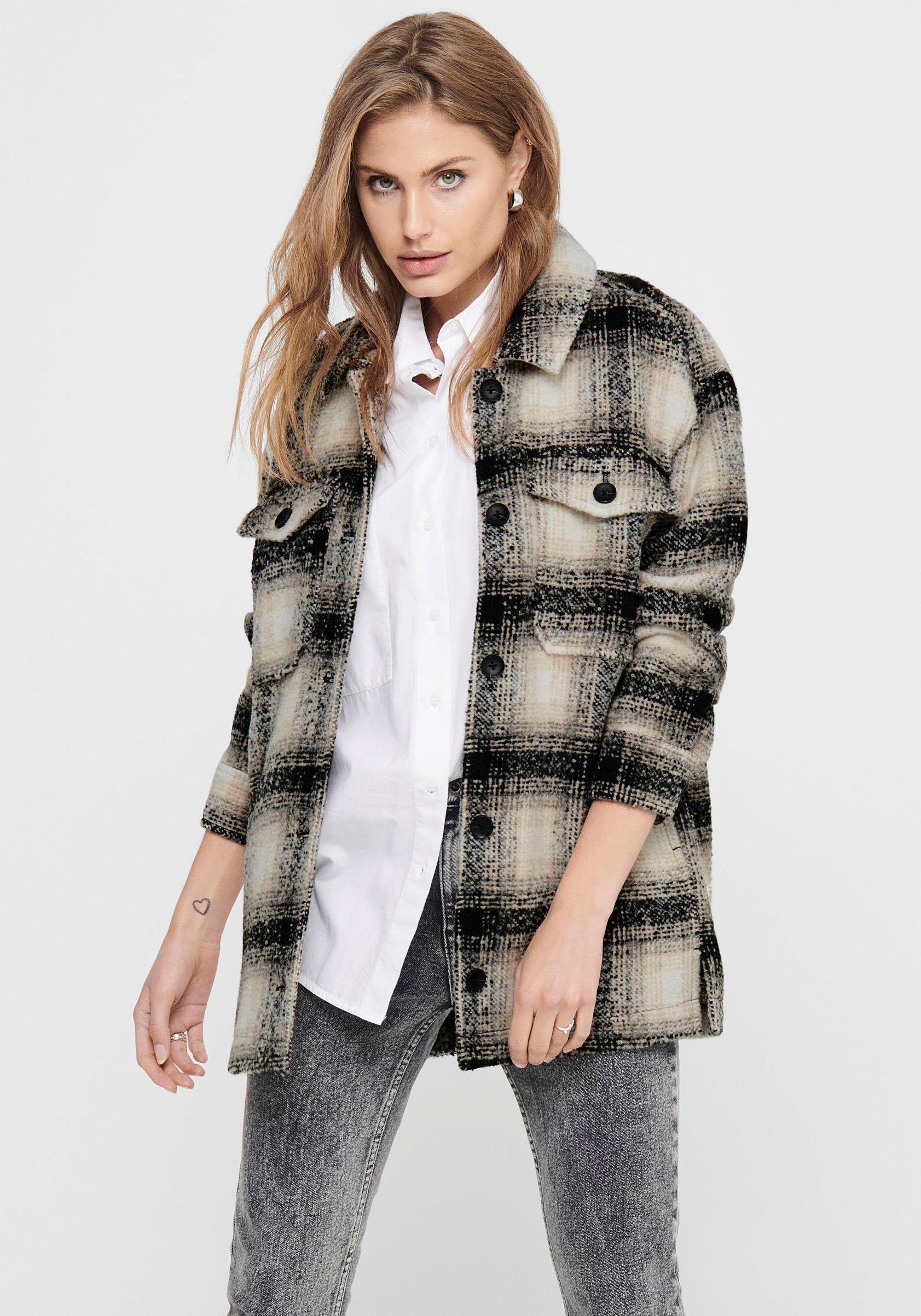 Only Kurzmantel »ONLALLISON CHECK SHACKET« im Karo Style online kaufen |  OTTO