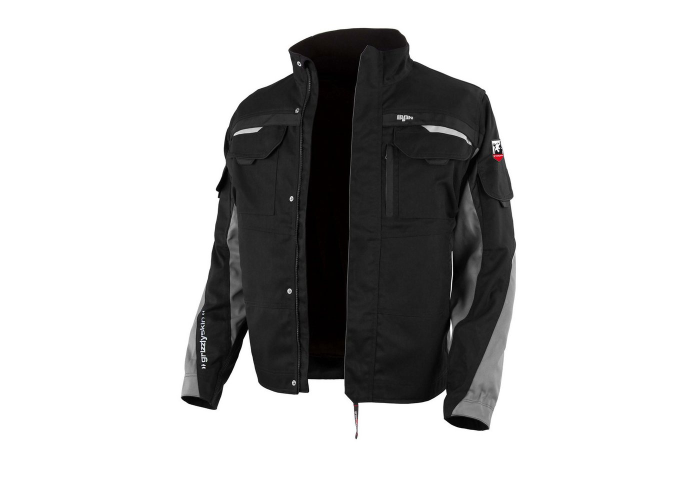 Qualitex Workwear Arbeitsjacke Bundjacke "IRON" schwarz/grau, Gr. L (50/52)