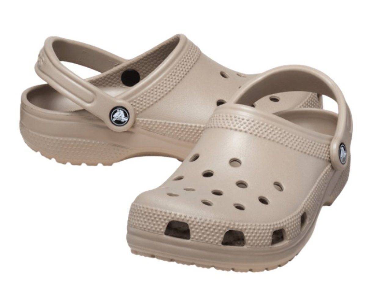 Crocs Sandale Classic Clog Taupe beigebraun Badeschuh