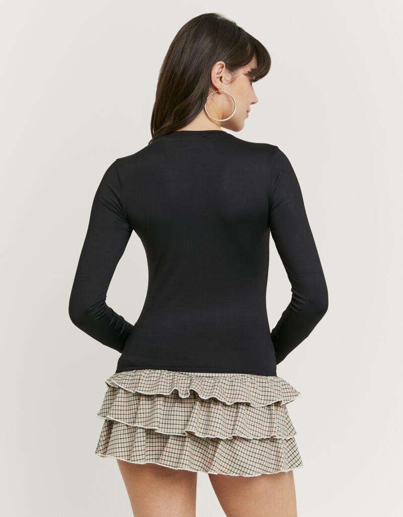 Tally Weijl Langarmshirt STSPATYDIAL Materialmix, eng anliegend günstig online kaufen