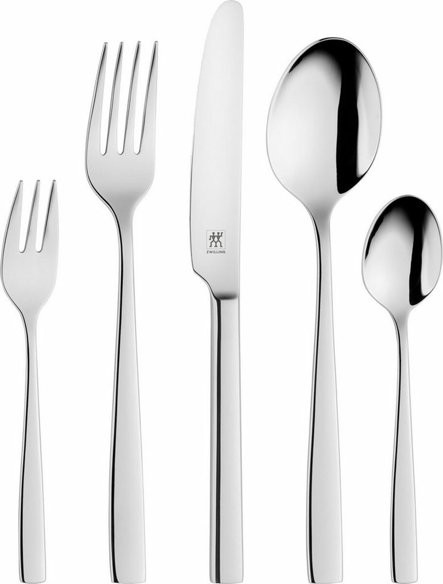 Zwilling Besteck-Set ZWILLING Roseland Besteckset poliert 60 tlg.Menübesteck Edelstahl (60-tlg), 18/10 Edelstahl
