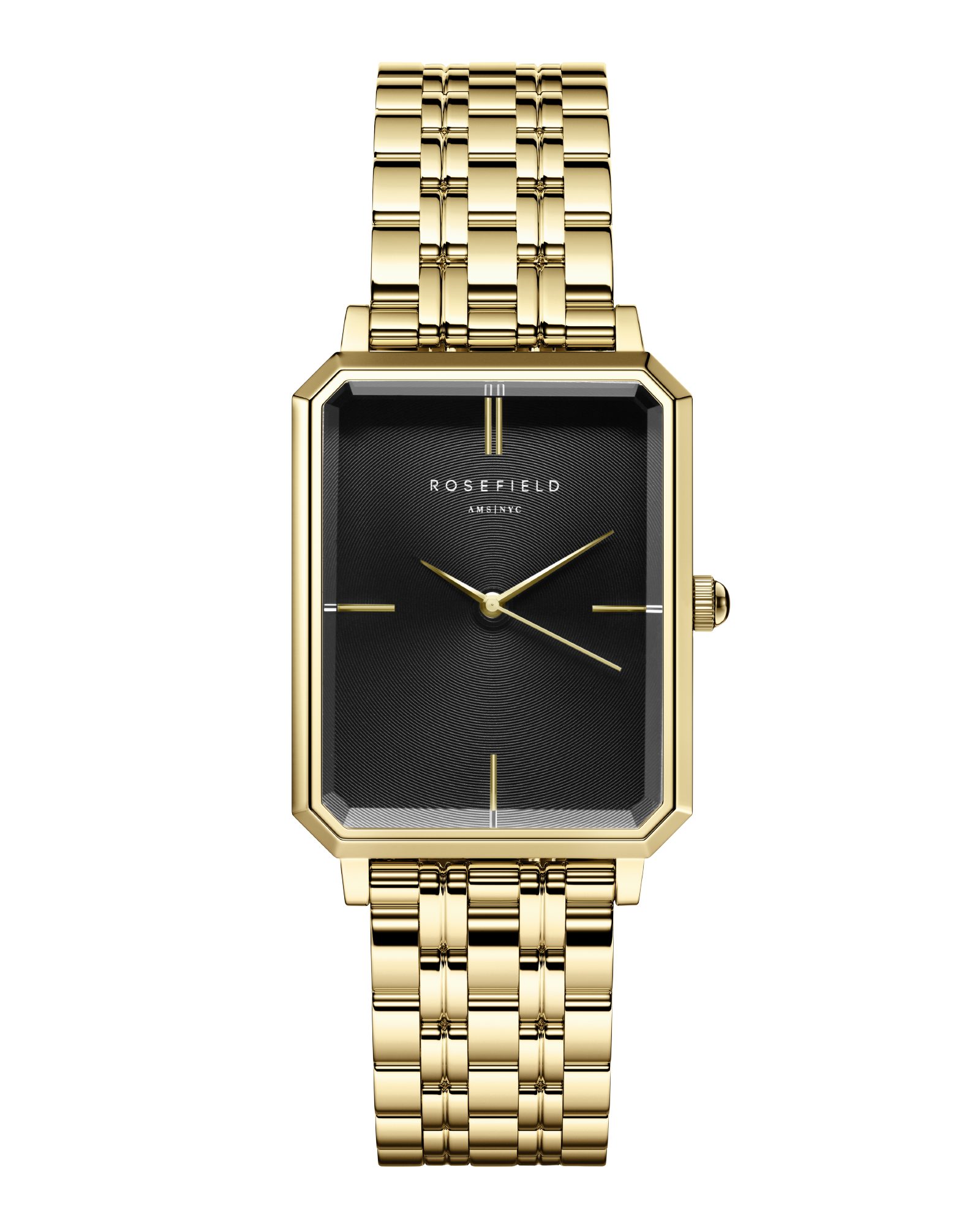 ROSEFIELD Quarzuhr ROSEFIELD Damenuhr Octagon 29mm Goldfarben