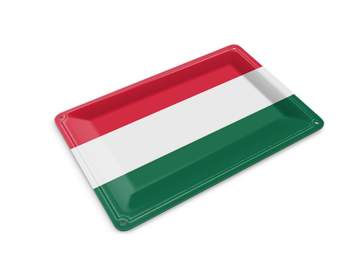 Femer GmbH Postkarte Flagge Ungarns 14x10 cm Flag of Hungary, unfrankiert
