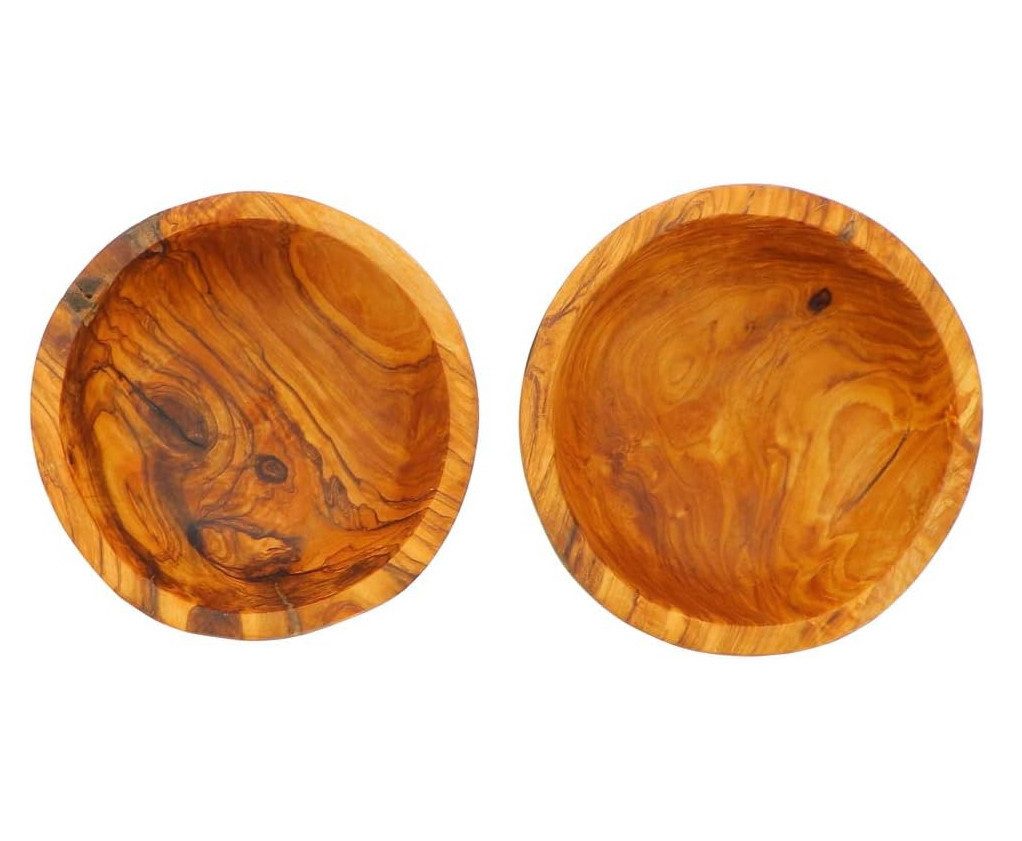 Hofmeister Schale Holzschale Müslischale Dekoschale rund, Olivenholz, (2-tlg)
