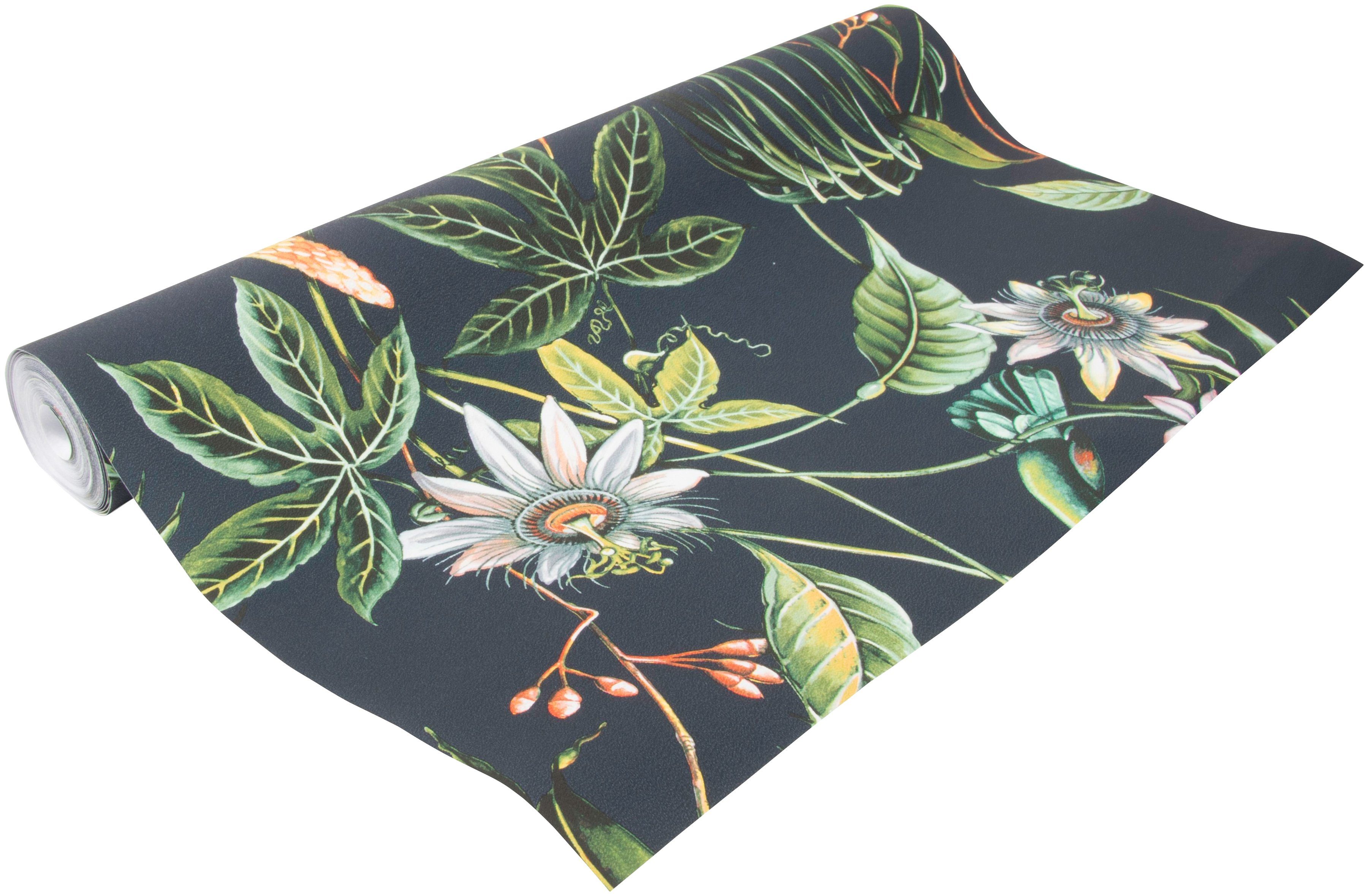 Superfresco Easy Vliestapete Adilah, geprägt, animal print, Adilah Blümen Schwarz 1000x52cm. € 26,24, (€ 4,95 pro 1 qm).