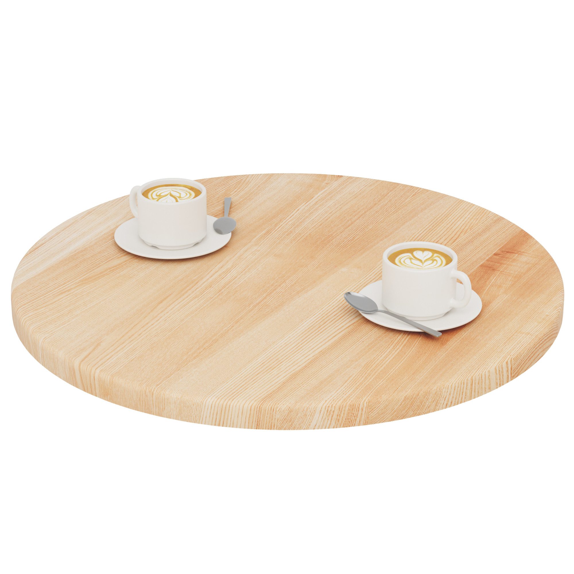 LAMO Manufaktur Esstischplatte LAMO Manufaktur Tischplatte rund 60 cm aus Naturholz für Couchtisch (Bürotisch, Esstischtischplatte), Kaffeetisch, Kindertisch, Stärke: 28 mm Farbe: Natur