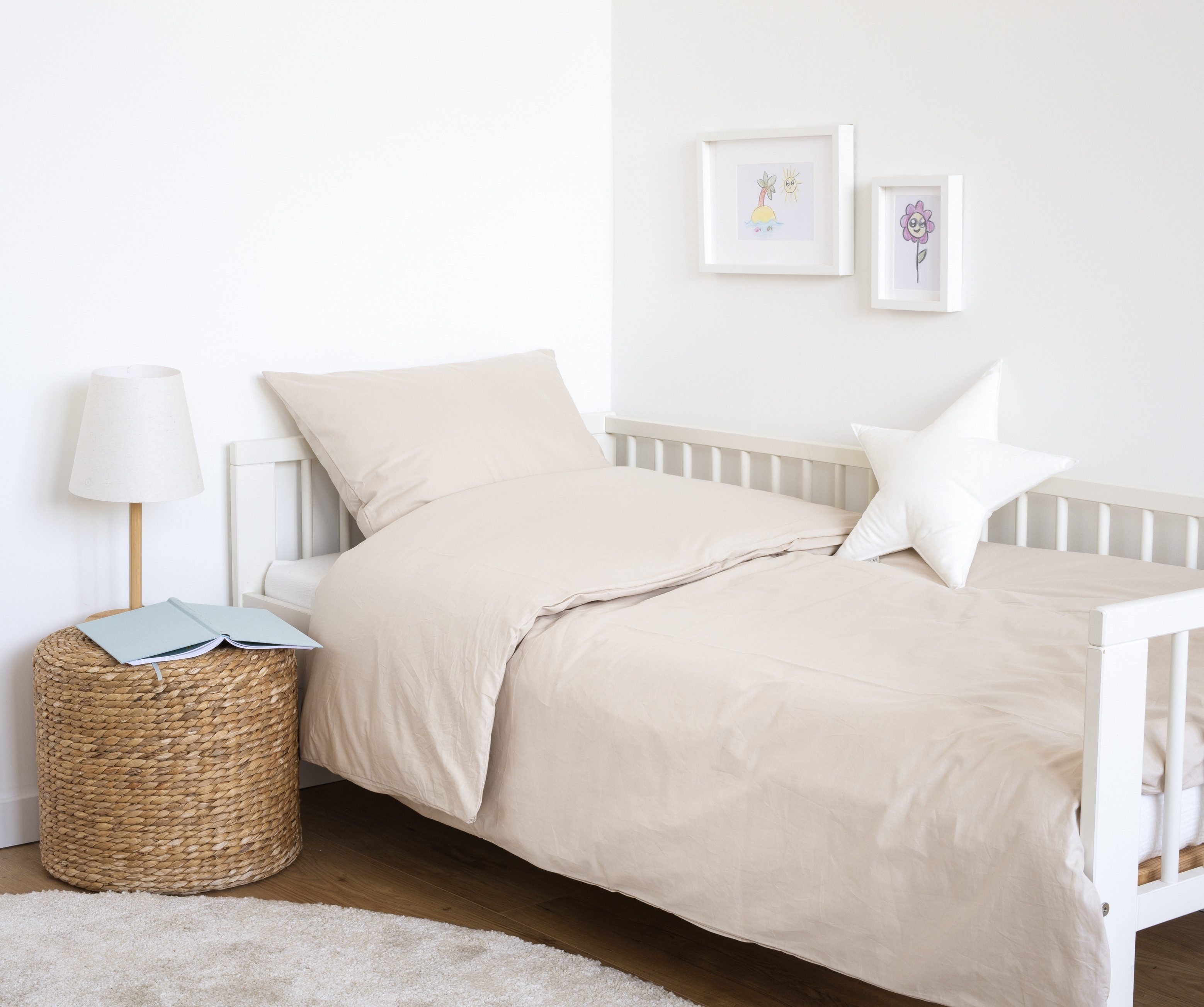 Loolay Bettwäsche BEIGE Staubbeige Babybettwäsche Kinderbettwäsche Jugendbe günstig online kaufen