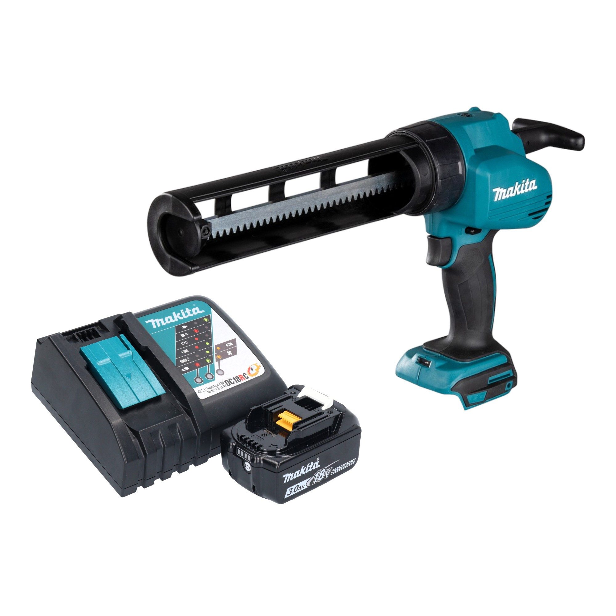 Makita Akku-Kartuschenpistole DCG 180 RF1 18 V + 1x Akku 3,0 Ah + Ladegerät