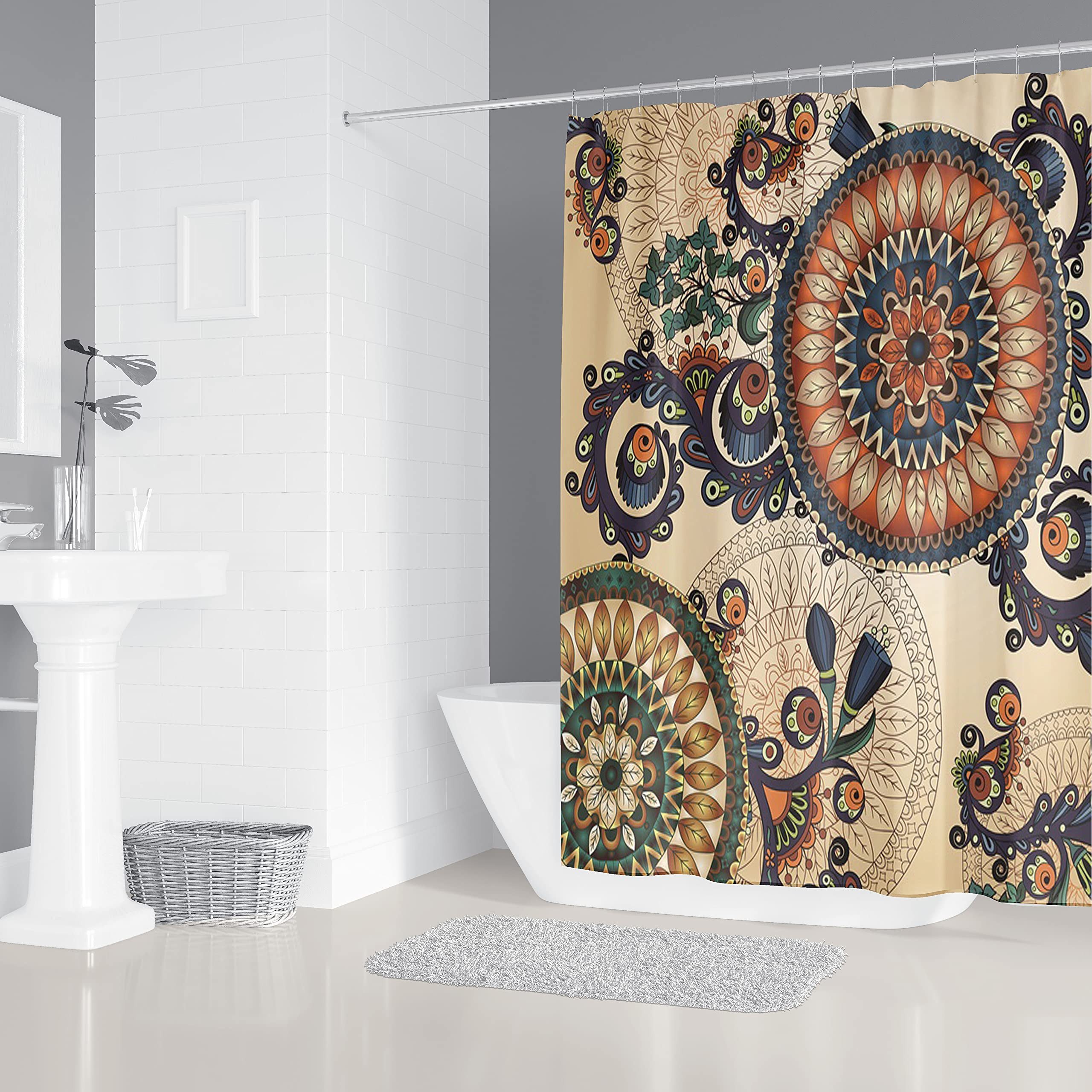 M&W DAS DESIGN Duschvorhang 180x200 Anti schimmel Waschbar bad vorhang Shower curtains – Bild 3 von 5