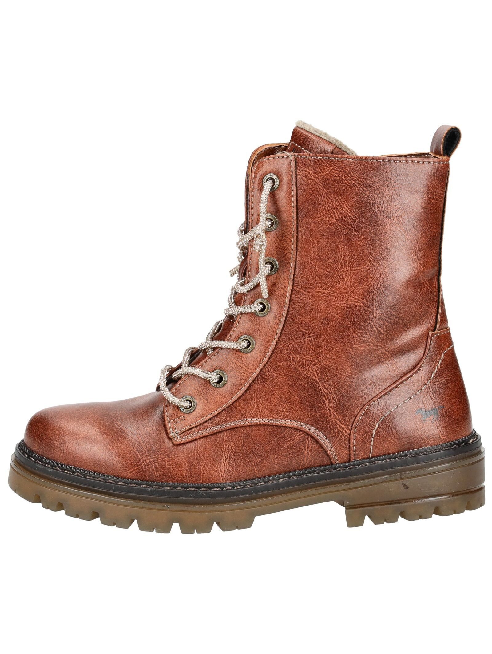 MUSTANG Stiefelette Lederimitat Schnürstiefelette günstig online kaufen