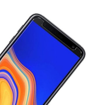 CoolGadget Schutzfolie Panzerfolie für Samsung Galaxy J6 Plus, (9H Härtegrad, 2x Schutzglas, 1xReinigungset), Displayfolie Panzer Schutzfolie 2 Stück für Samsung J6 Plus Glas Folie