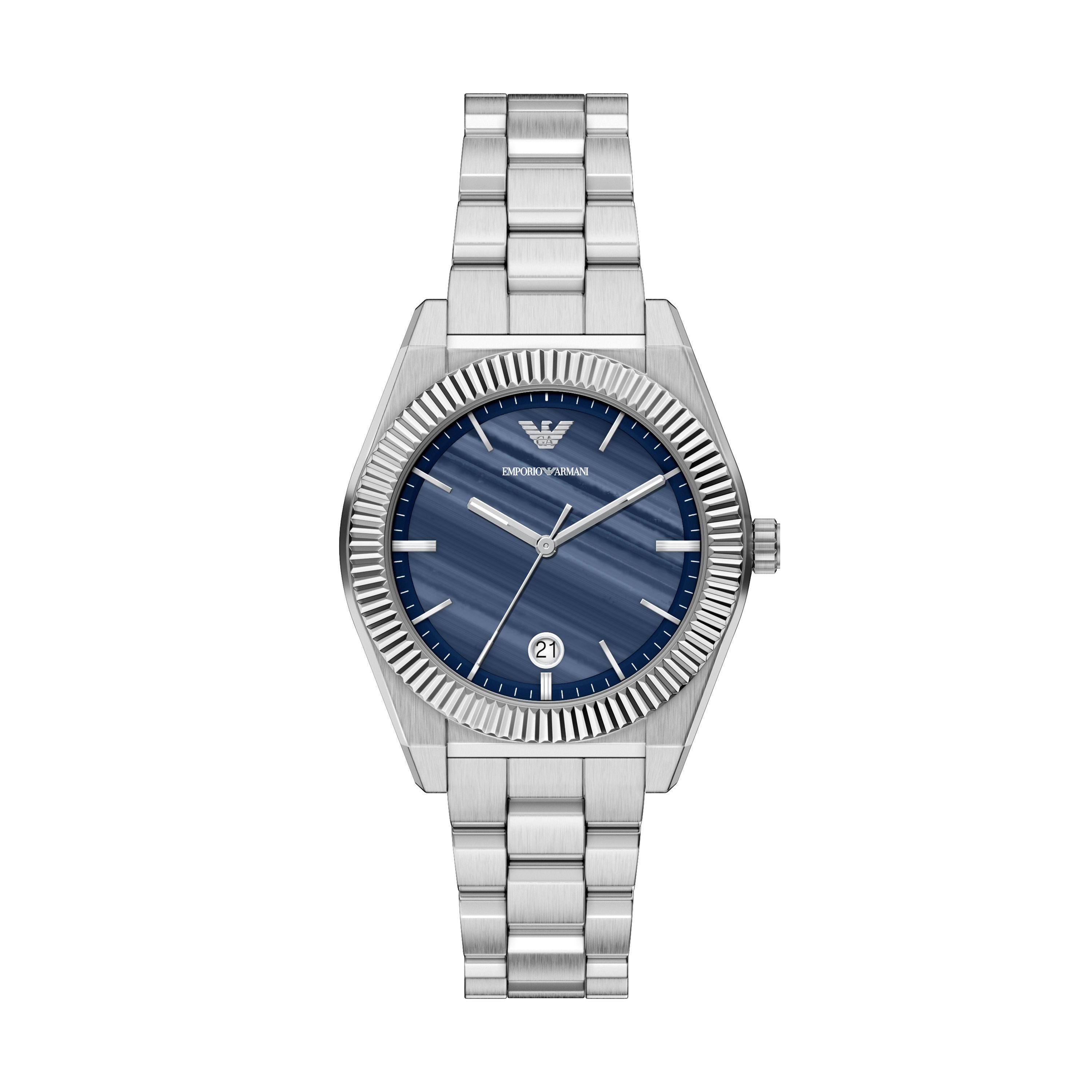 Emporio Armani Quarzuhr AR11758, Armbanduhr, Damenuhr, Herrenuhr, Edelstahlarmband, analog, Tag, Achat