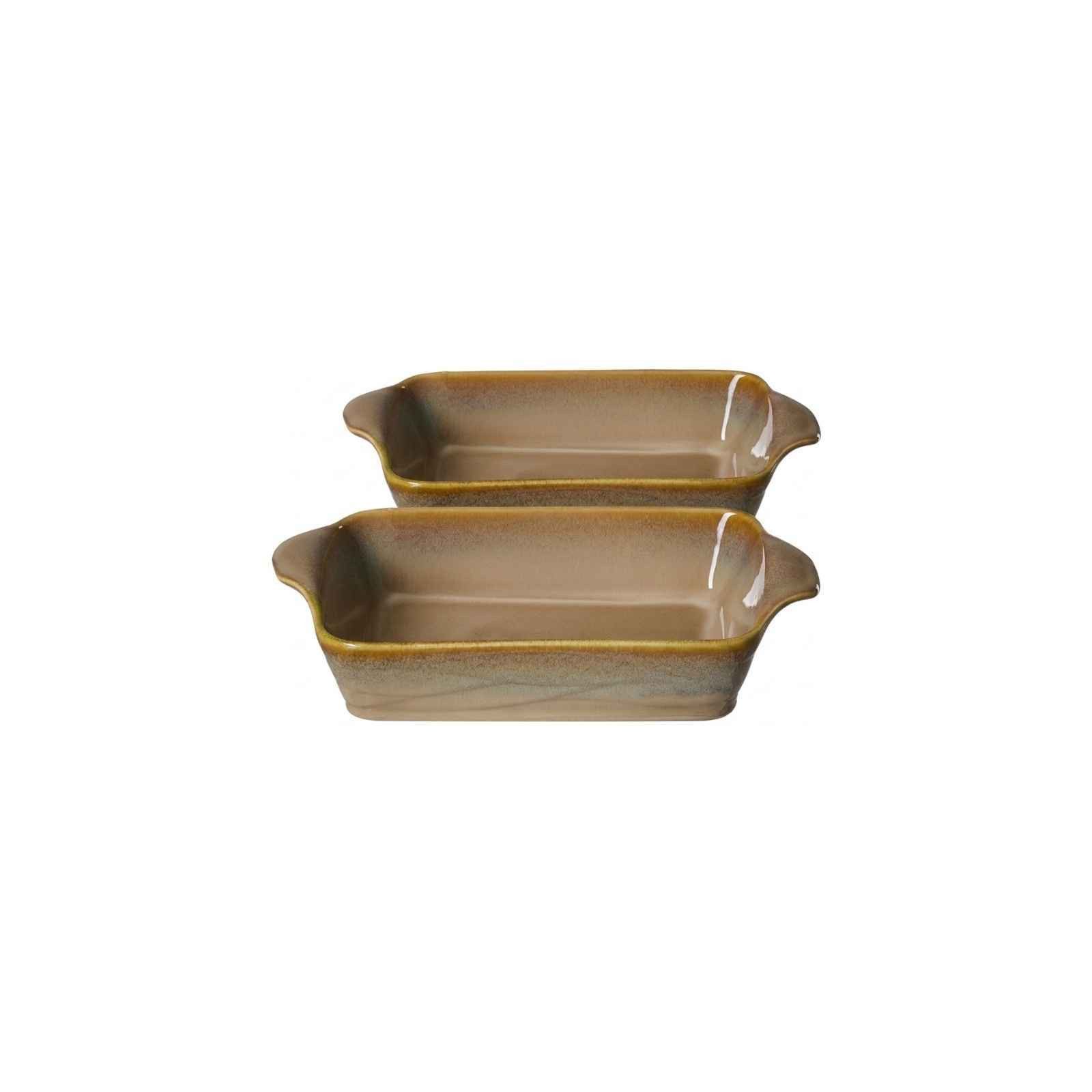 Ritzenhoff & Breker Auflaufform Tortosa Auflaufformen eckig 25 x 14 cm 2er Set, Steingut, (2-St)