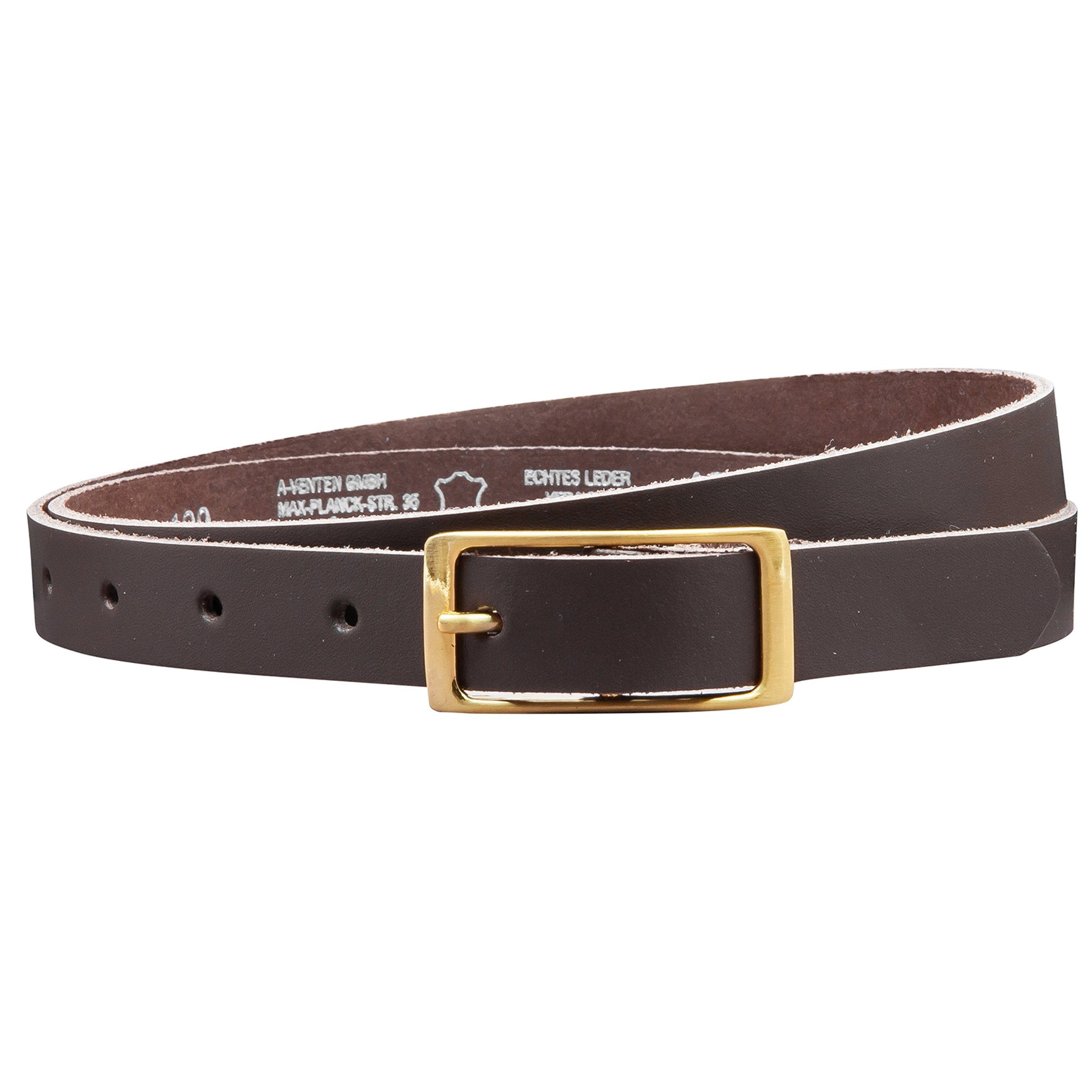 COLOGNEBELT Ledergürtel OM12-SL-Dunkelbraun MADE IN GERMANY, Dunkelbraun Kü günstig online kaufen