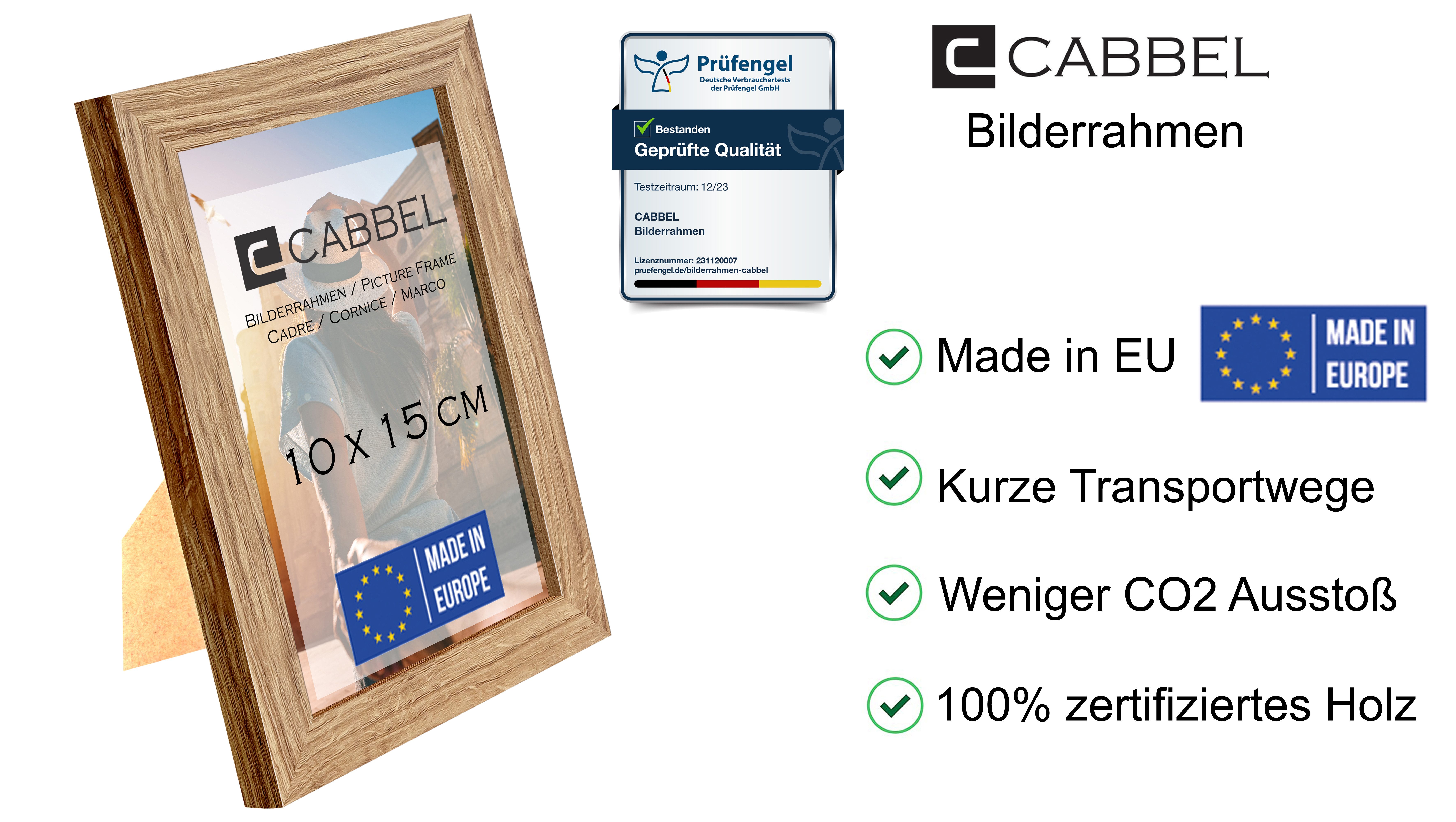 CABBEL Bilderrahmen, (Set, 3 St), Modern, Schmal, Puzzlerahmen, Fotorahmen, Fotogalerie, Wanddeko/Poster