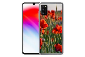 MuchoWow Handyhülle Blumen - Mohnblumen - Natur - Rot, Handyhülle Samsung Galaxy A41, Smartphone-Bumper, Print, Handy