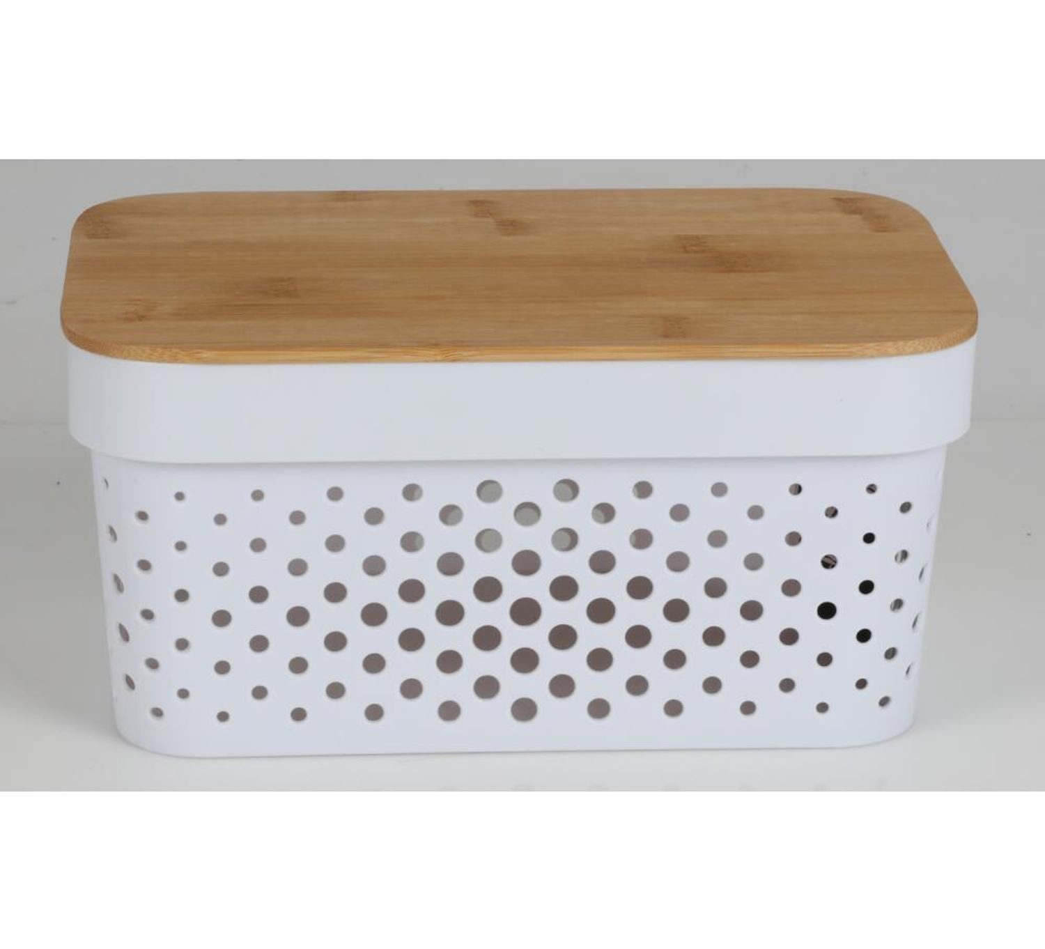 BURI Aufbewahrungsbox Aufbewahrungskorb 4,5L Bambusdeckel Allzweckbox günstig online kaufen