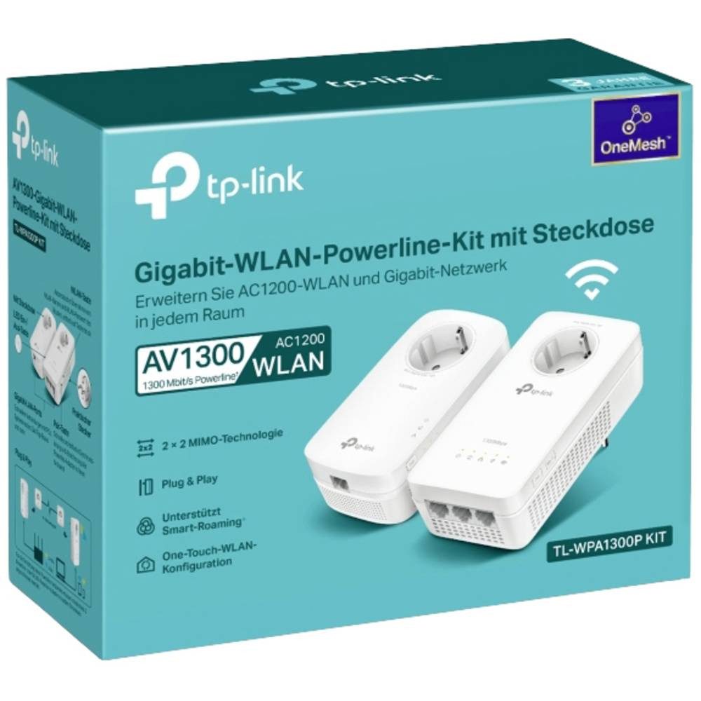 tp-link Starkes WLAN aus jeder Steckdose TL-WPA1300P KIT(DE) Reichweitenverstärker