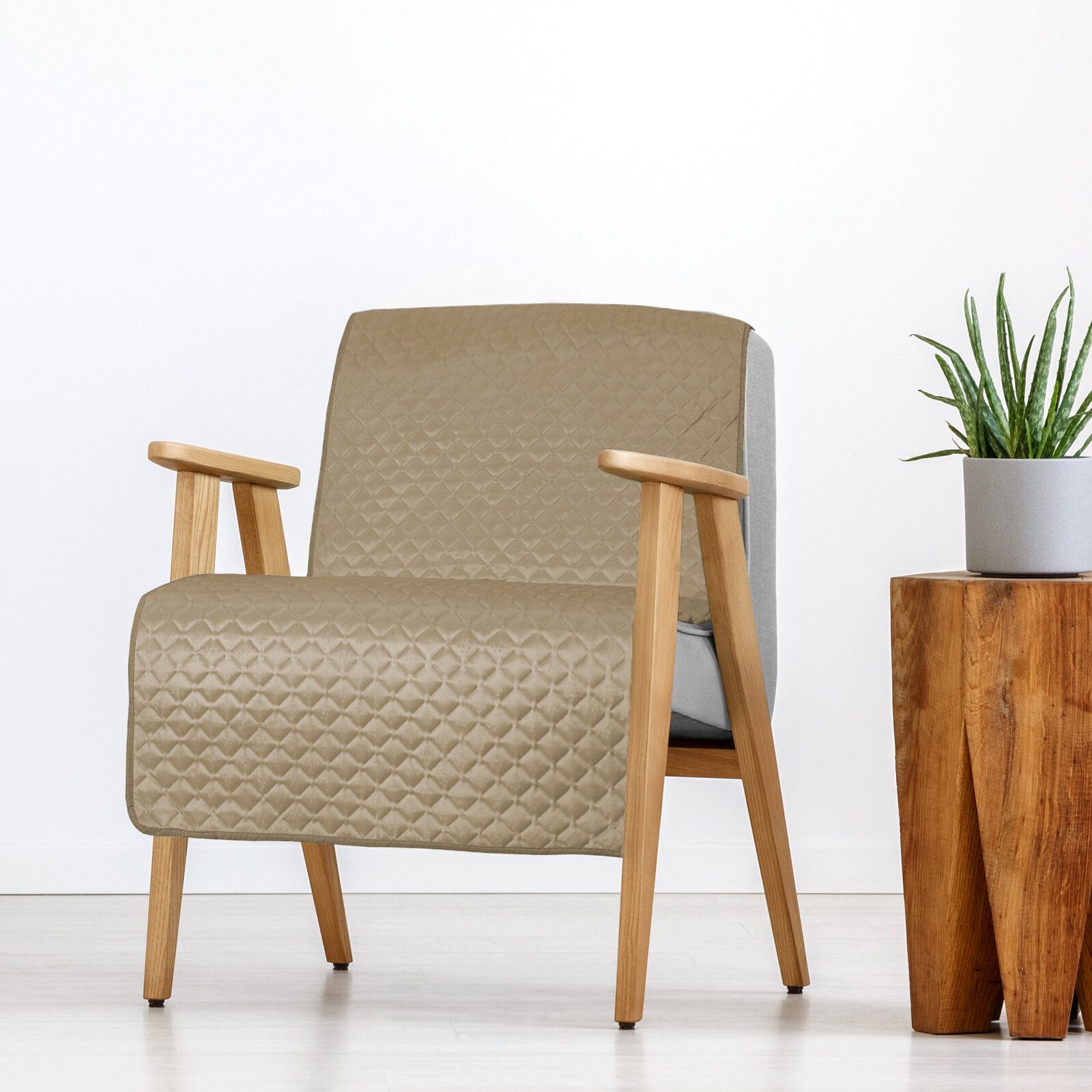 Eurofirany Tagesdecke Gesteppte Decke Velours Karomuster Weicher Überwurf, günstig online kaufen