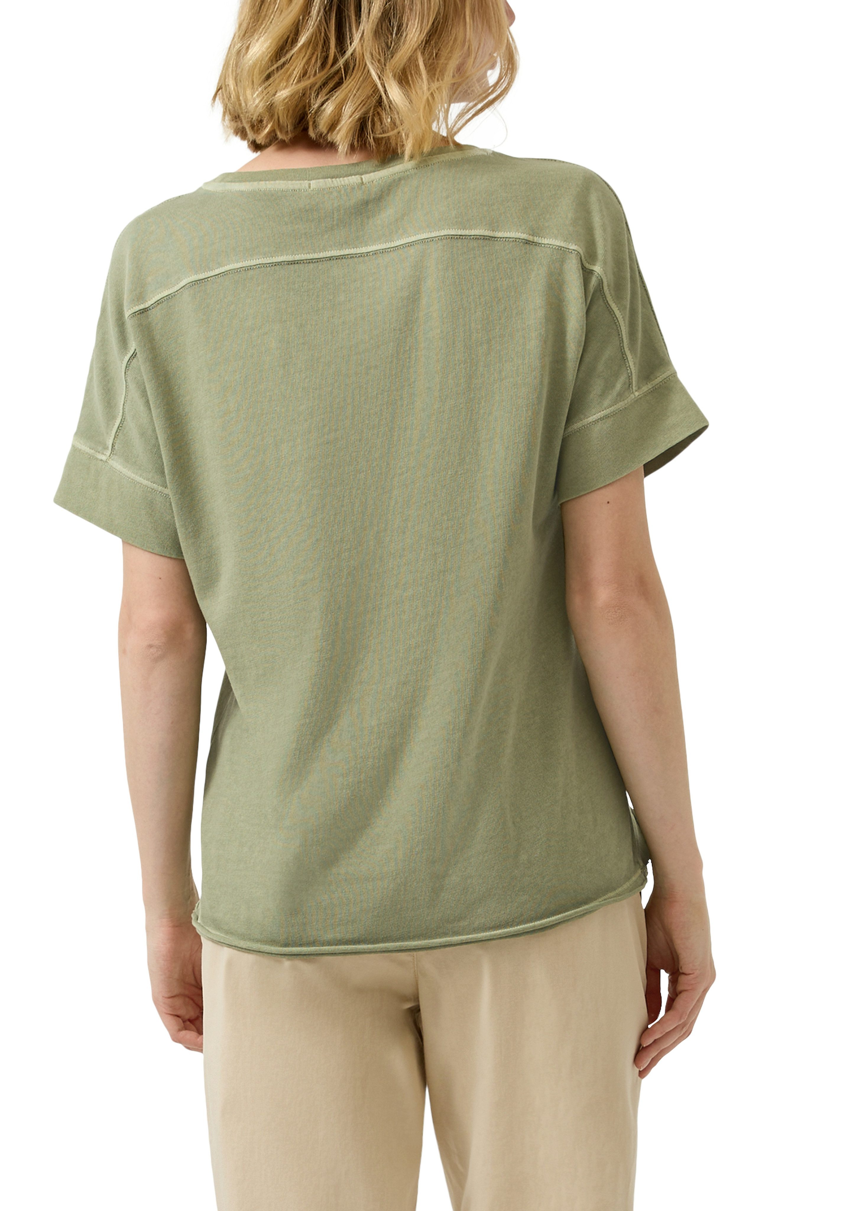 s.Oliver T-Shirt mit offenem Saum günstig online kaufen