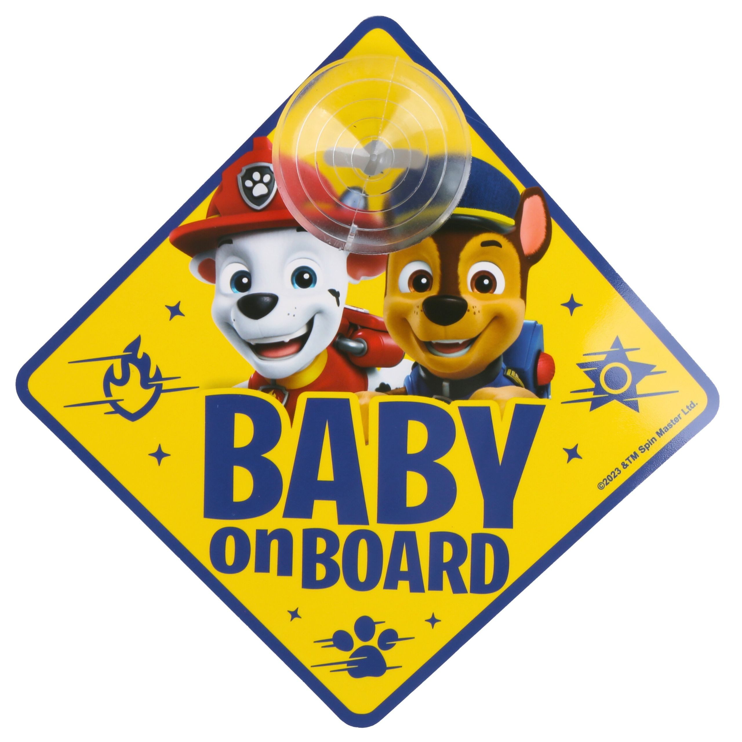 PAW PATROL Autosonnenschutz PAW Patrol Autoschild mit Saugnapf – Baby on Board