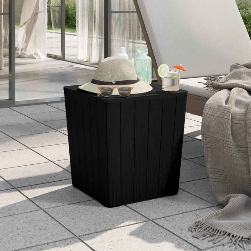 vidaXL Gartentisch Gartentisch mit Abnehmbarer Tischplatte Schwarz Polypropylen (1-St)