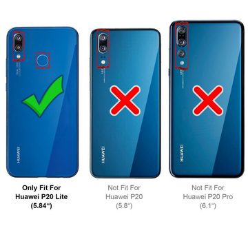 CoolGadget Handyhülle Anti Shock Rugged Case für Huawei P20 Lite 5,8 Zoll, Slim Cover mit Kantenschutz Schutzhülle für P20 Lite Hülle Transparent