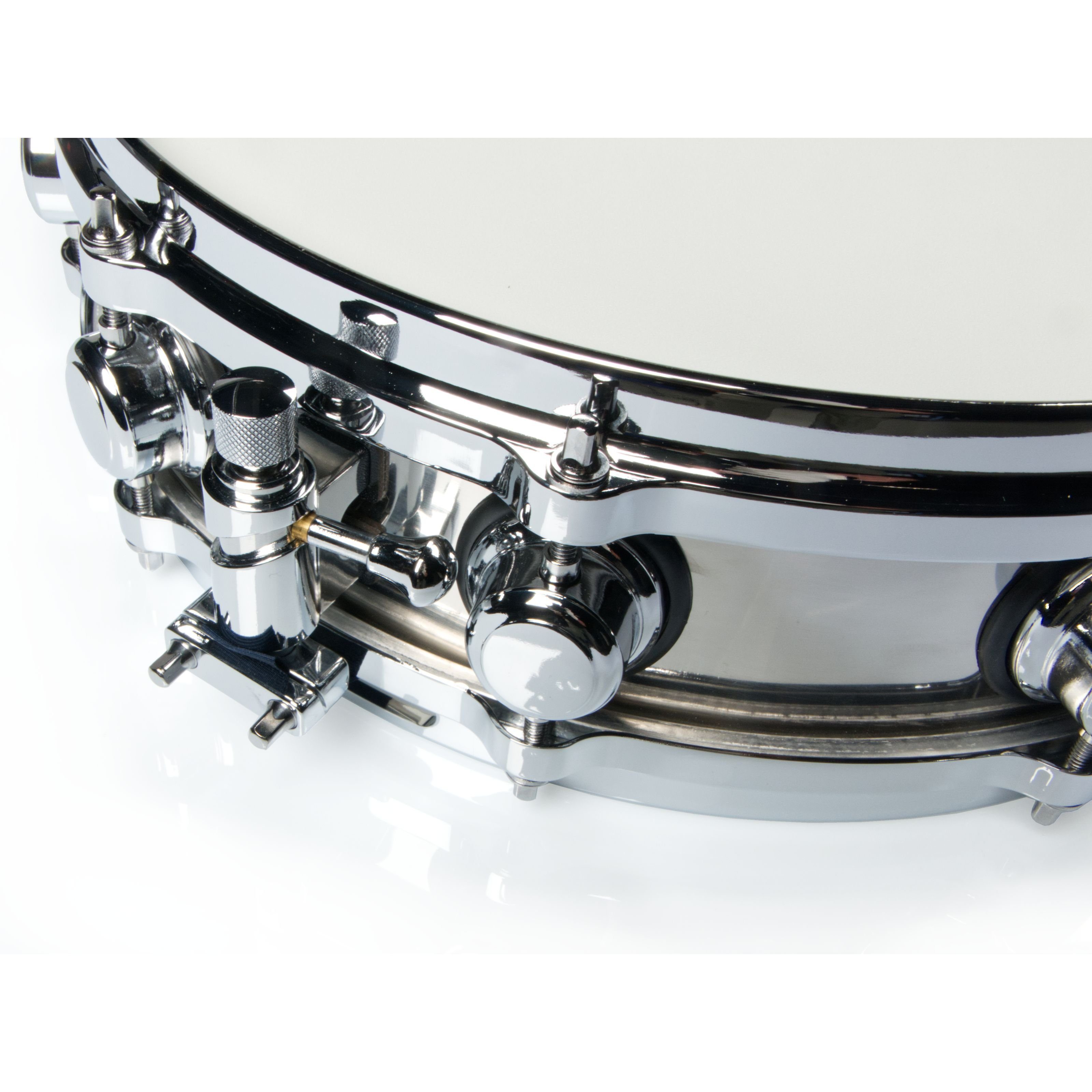 FAME Snare Drum,FSS-35 Piccolo Snare Drum 14"x35" Edelstahl 1mm Kesselstärke 10 Stimmschrauben Gussspannreifen Chrome Hardware Professioneller Sound Hochwertige Qualität", Schlagzeuge, Snare Drums, FSS-35 Piccolo Snare Drum, Edelstahl, Professioneller Sound