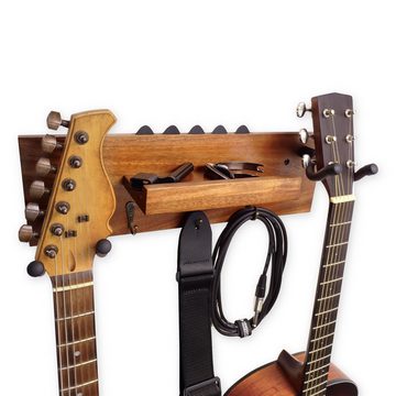 keepdrum Gitarrenständer gs039a Wandhalterung, (Gitarrenwandhalter), für zwei Gitarren und Zubehör